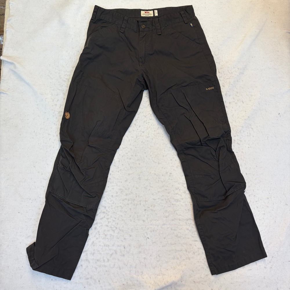Fjallraven Barents Pro Jeans Mens 33-34 Black G-1000 Regular Fit Mid Waist